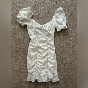 White Windsor Dress with Ruffles
